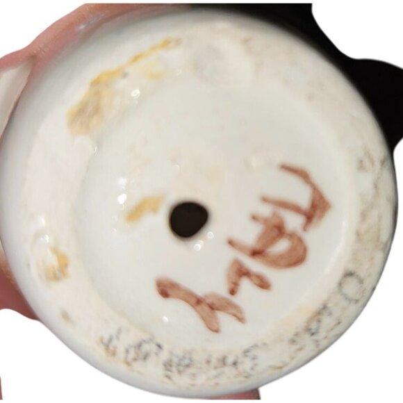 Vintage Miniature Flower Figurines Italian Porcelain Blue  3" Handcrafted Decor - Picture 4 of 6